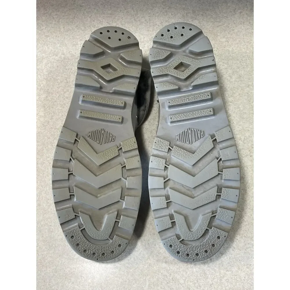 Palladium Hi Top Lace Up Canvas Sneakers Men’s Size 10.5 Gray Casual Shoes